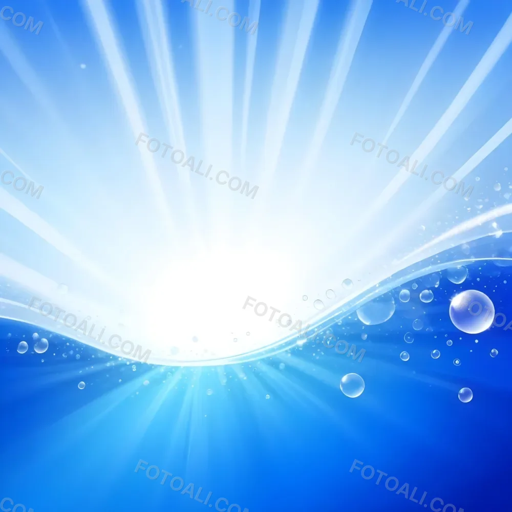 Blue Abstract Background With Light Rays And Bubbles 8 E90d