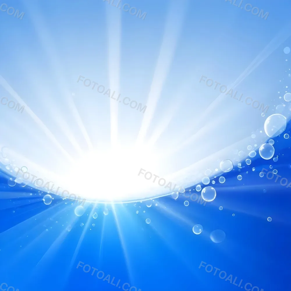 Blue Abstract Background With Light Rays And Bubbles 9 Bc5b