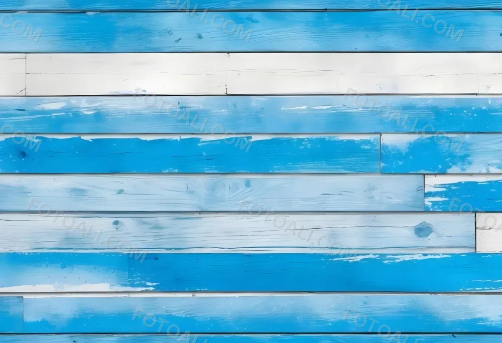 Blue And White Wooden Planks Arranged Horizontally Creating A Textured Background With A Rustic And Weathered Appearance Suitable For Various Design Purposes 26 17c1