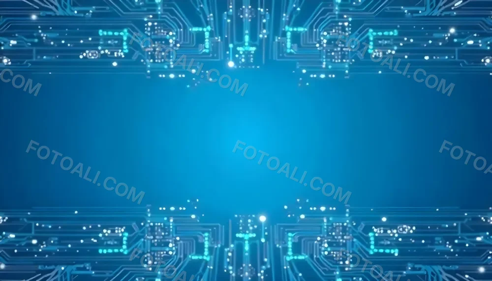 Blue Background With A Circuit Board Pattern The Lines Are White And There Are Small Dots Of Light At The Intersections 18 Ed6e