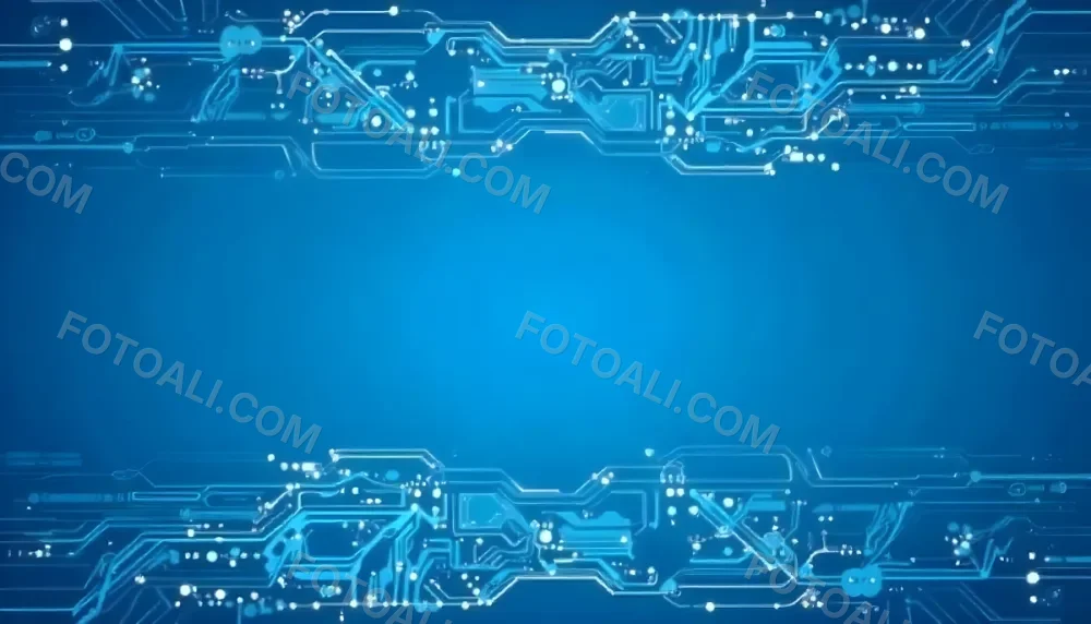 Blue Background With A Circuit Board Pattern The Lines Are White And There Are Small Dots Of Light At The Intersections 21 De58