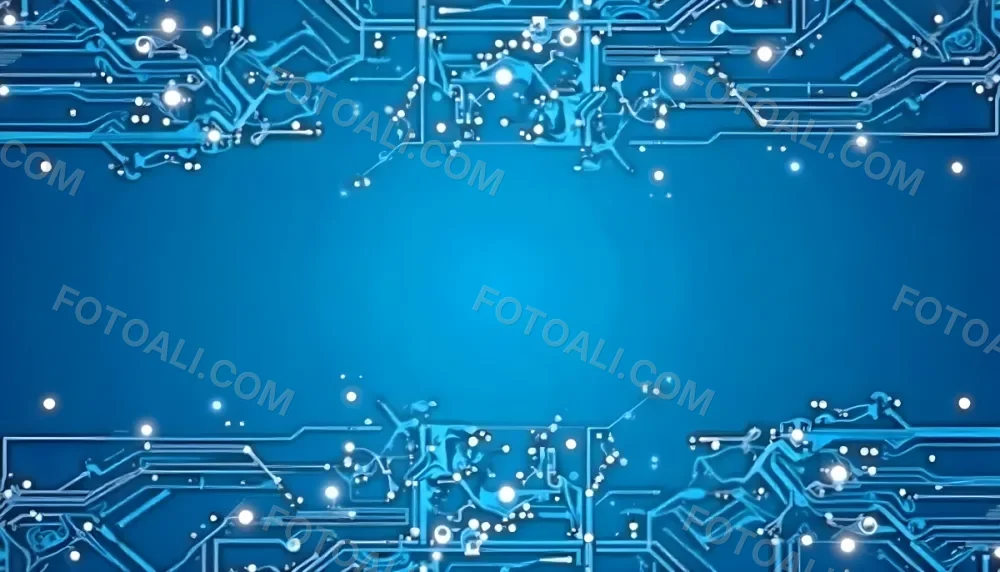 Blue Background With A Circuit Board Pattern The Lines Are White And There Are Small Dots Of Light At The Intersections 36 Eda9