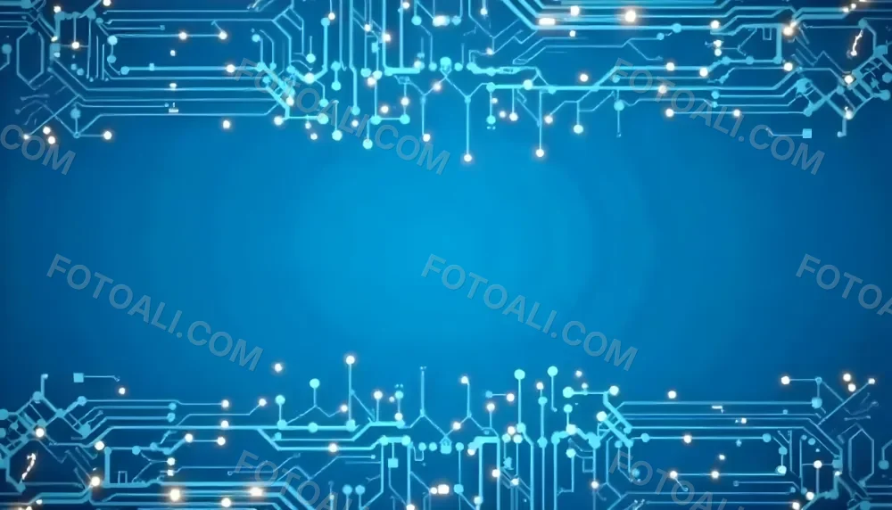 Blue Background With A Circuit Board Pattern The Lines Are White And There Are Small Dots Of Light At The Intersections 38 F8bf