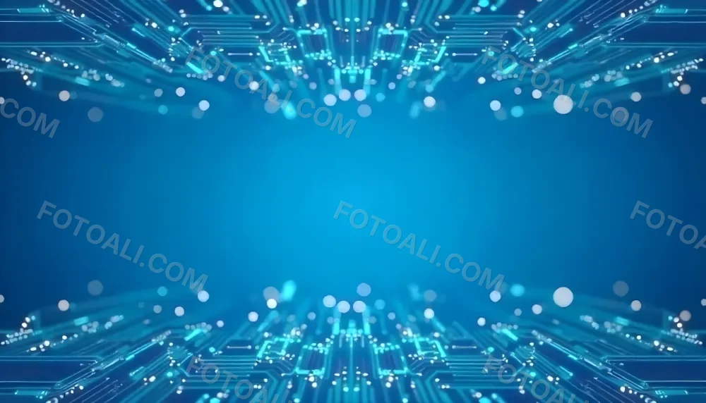Blue Background With A Circuit Board Pattern The Lines Are White And There Are Small Dots Of Light At The Intersections 4 Ce55