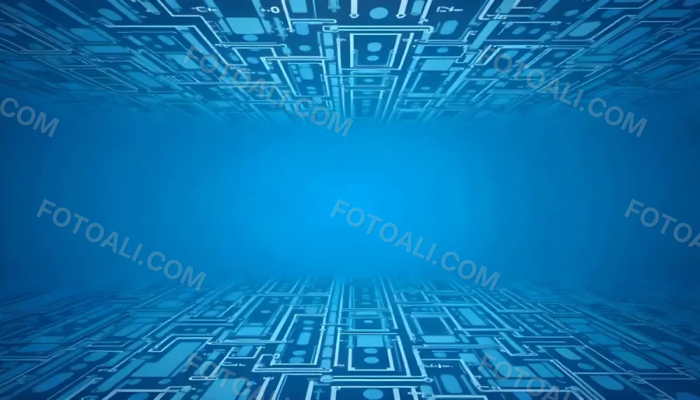 Blue Background With A Circuit Board Pattern The Lines Are White And There Are Small Dots Of Light At The Intersections 40 E50b