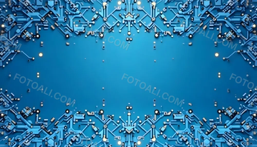 Blue Background With A Circuit Board Pattern The Lines Are White And There Are Small Dots Of Light At The Intersections 44 Da8a