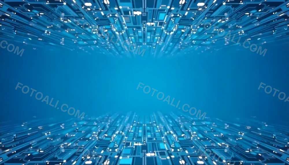 Blue Background With A Circuit Board Pattern The Lines Are White And There Are Small Dots Of Light At The Intersections 5 Ad2a