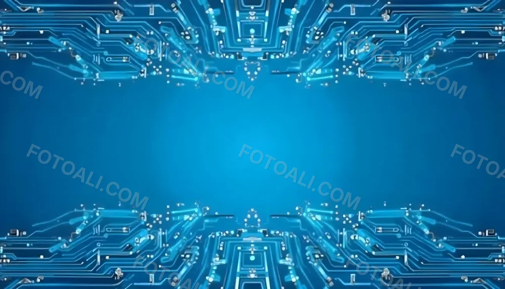 Blue Background With A Circuit Board Pattern The Lines Are White And There Are Small Dots Of Light At The Intersections 9 40f3