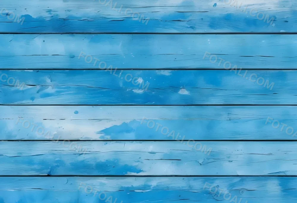 Blue Painted Wooden Planks Horizontal Arrangement Weathered Texture Rustic Charm Close Up Shot Natural Light Vintage Aesthetic Textured Surface Aged Appearance Simple Background 24 Aab6