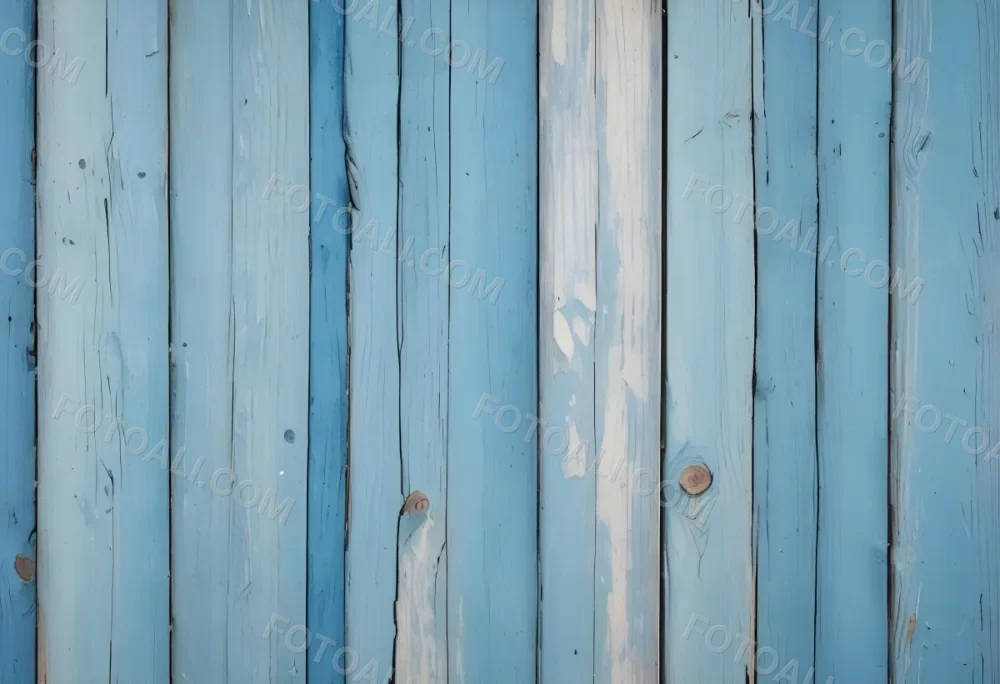 Blue Painted Wooden Planks With Peeling Paint Horizontal Arrangement Weathered Texture Rustic Charm Vintage Aesthetic Close Up Shot Natural Light Aged Appearance 16 482d