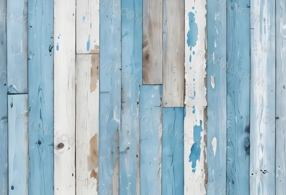 Blue Painted Wooden Planks With Peeling Paint Horizontal Arrangement Weathered Texture Rustic Charm Vintage Aesthetic Close Up Shot Natural Light Aged Appearance 27 Dc54