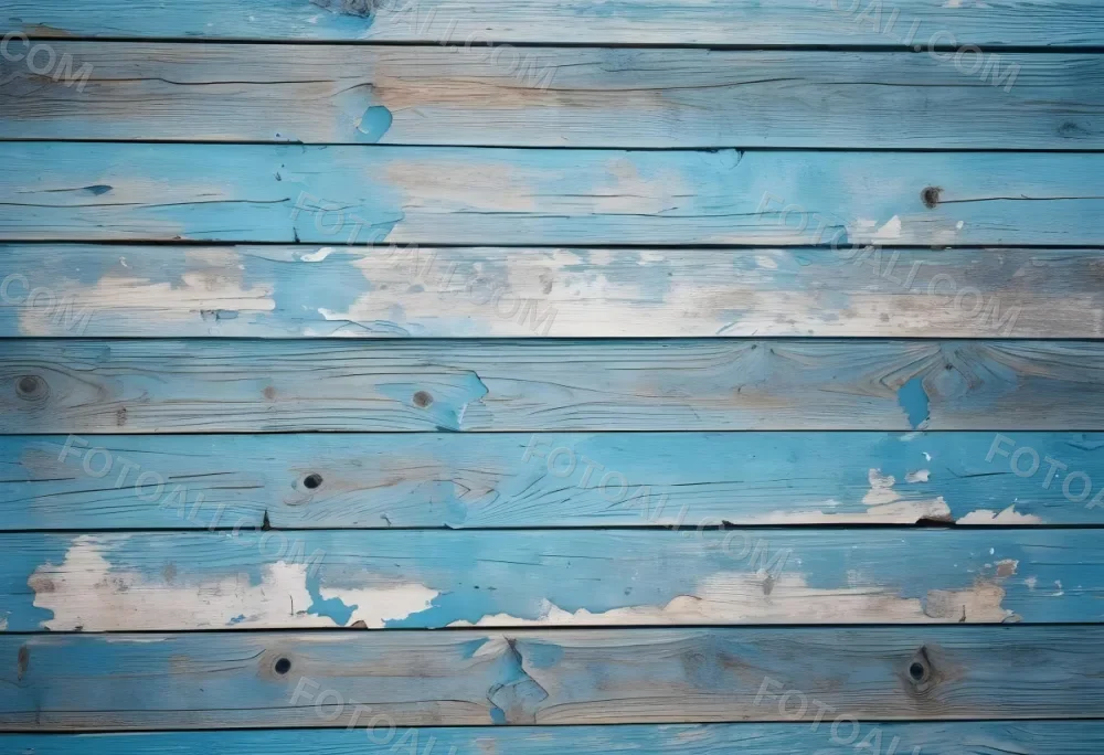 Blue Painted Wooden Planks With Peeling Paint Horizontal Arrangement Weathered Texture Rustic Charm Vintage Aesthetic Close Up Shot Natural Light Aged Appearance 9 B981