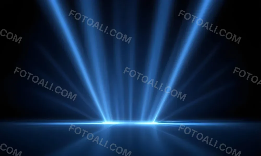 Blue Rays Of Light Emanating From The Ground The Light Is Bright And Intense The Background Is Dark And Blurry Creating A Sense Of Depth 9 04ff