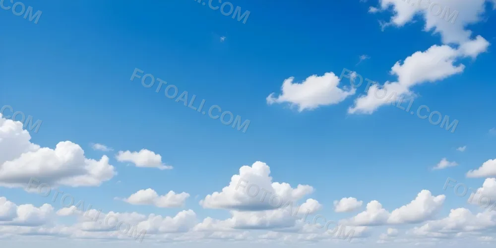 Blue Sky With Scattered White Clouds 19 Eb27