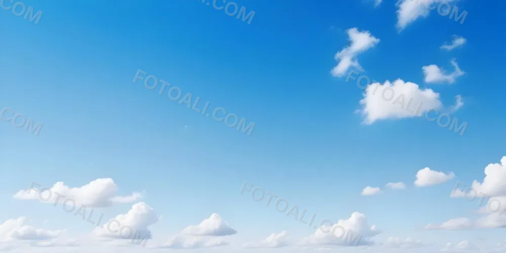 Blue Sky With Scattered White Clouds 24 4efb