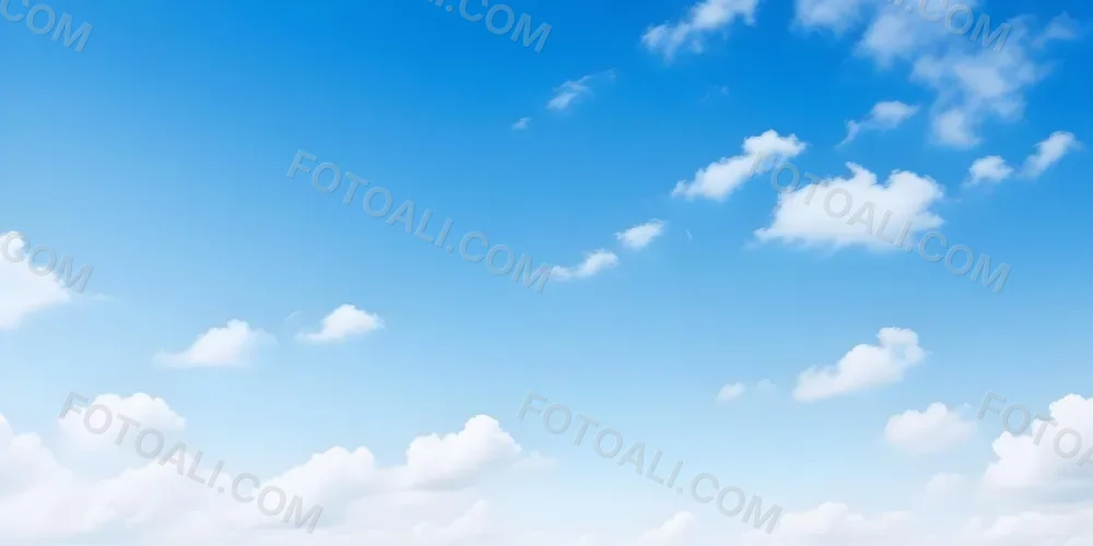 Blue Sky With Scattered White Clouds 26 349b