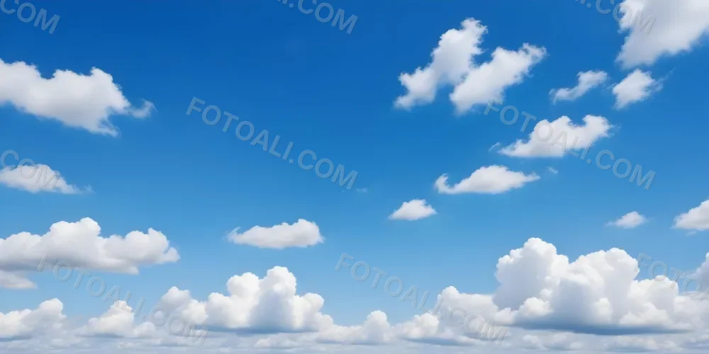 Blue Sky With Scattered White Clouds 4 A262