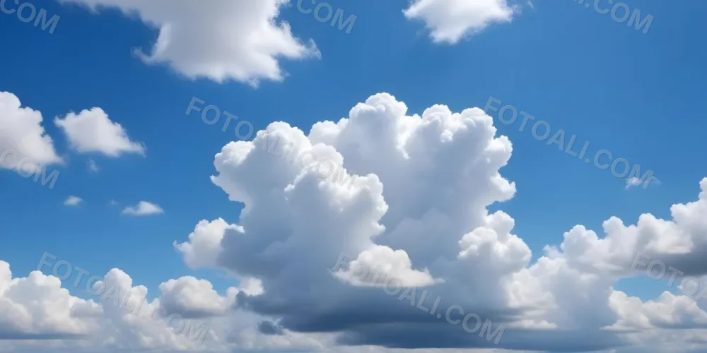 Blue Sky With Scattered White Clouds 8 Ad56