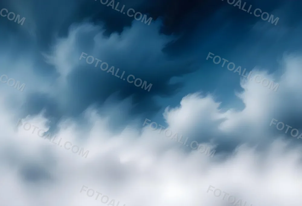 Blue Sky With Wispy White Clouds 10 F286