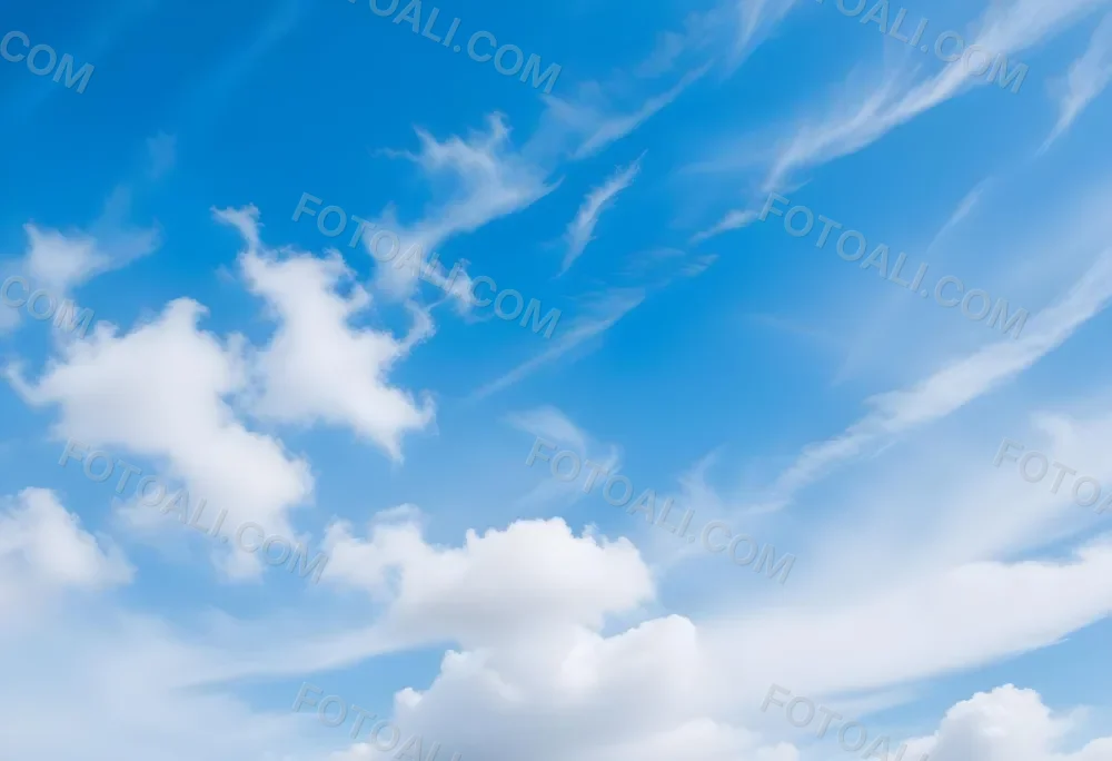 Blue Sky With Wispy White Clouds 100 83b3