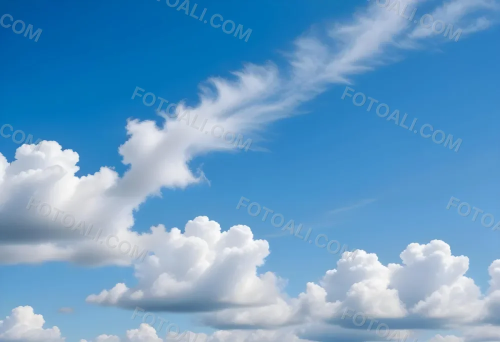 Blue Sky With Wispy White Clouds 104 B81f