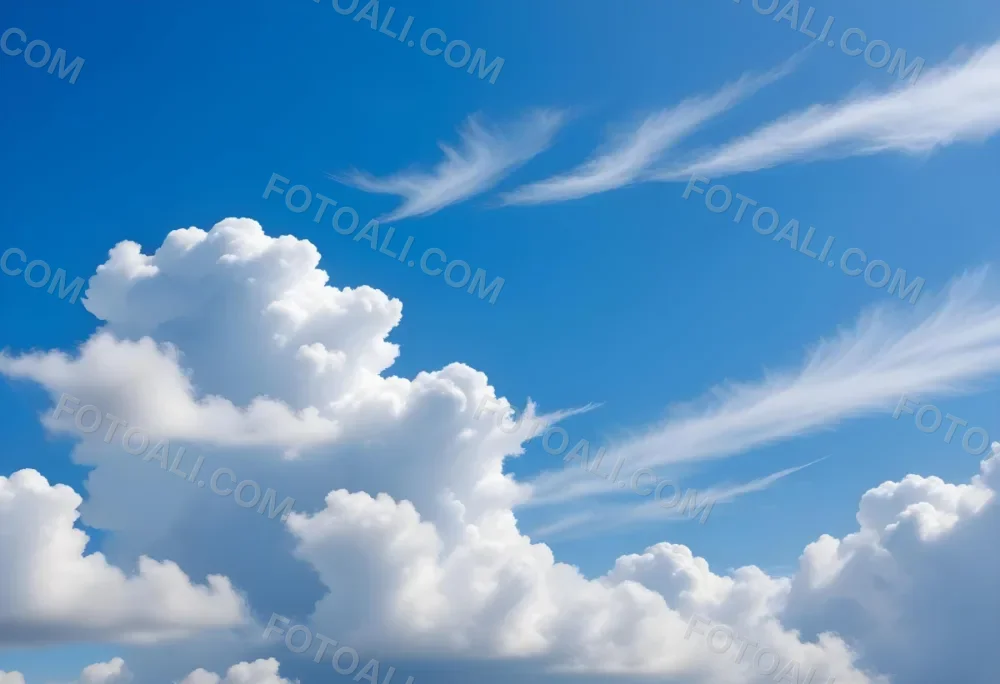 Blue Sky With Wispy White Clouds 88 B1ec