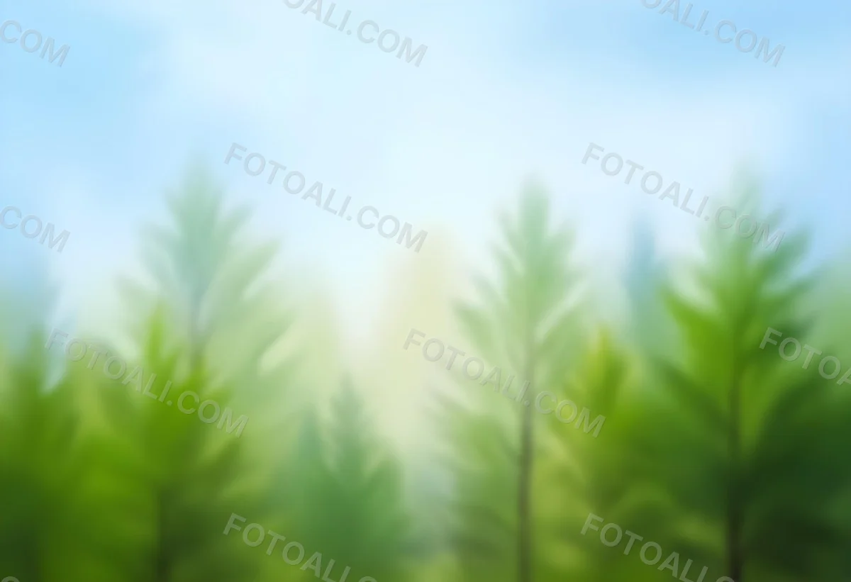 Blurred Image Of Green Trees With A Blue Sky In The Background Natural Light Natural Colors Out Of Focus Nature Photography 5 7e2e