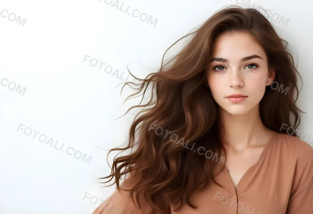 Caucasian Woman 22 Years Old Brown Hair White Background 18 1ba7