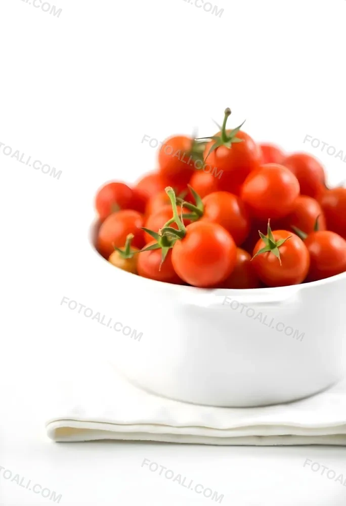 Cherry Tomatoes In A Red Bowl The Tomatoes Are Red And Ripe The Background Is Red And Out Of Focus 14 Ec57