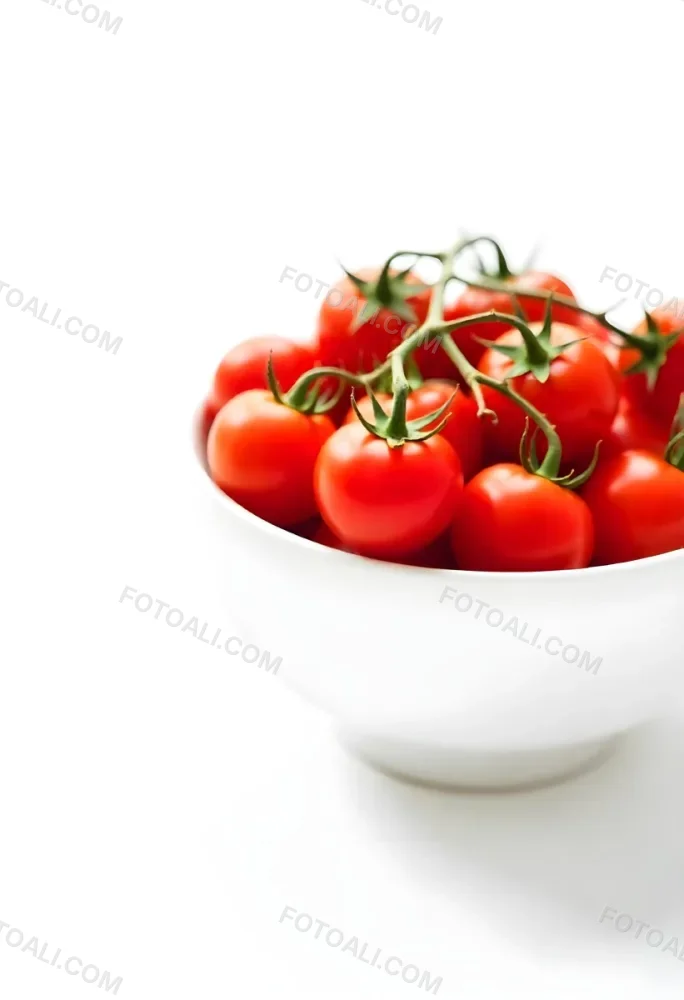 Cherry Tomatoes In A Red Bowl The Tomatoes Are Red And Ripe The Background Is Red And Out Of Focus 28 41c3