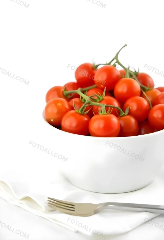Cherry Tomatoes In A Red Bowl The Tomatoes Are Red And Ripe The Background Is Red And Out Of Focus 6 92e8