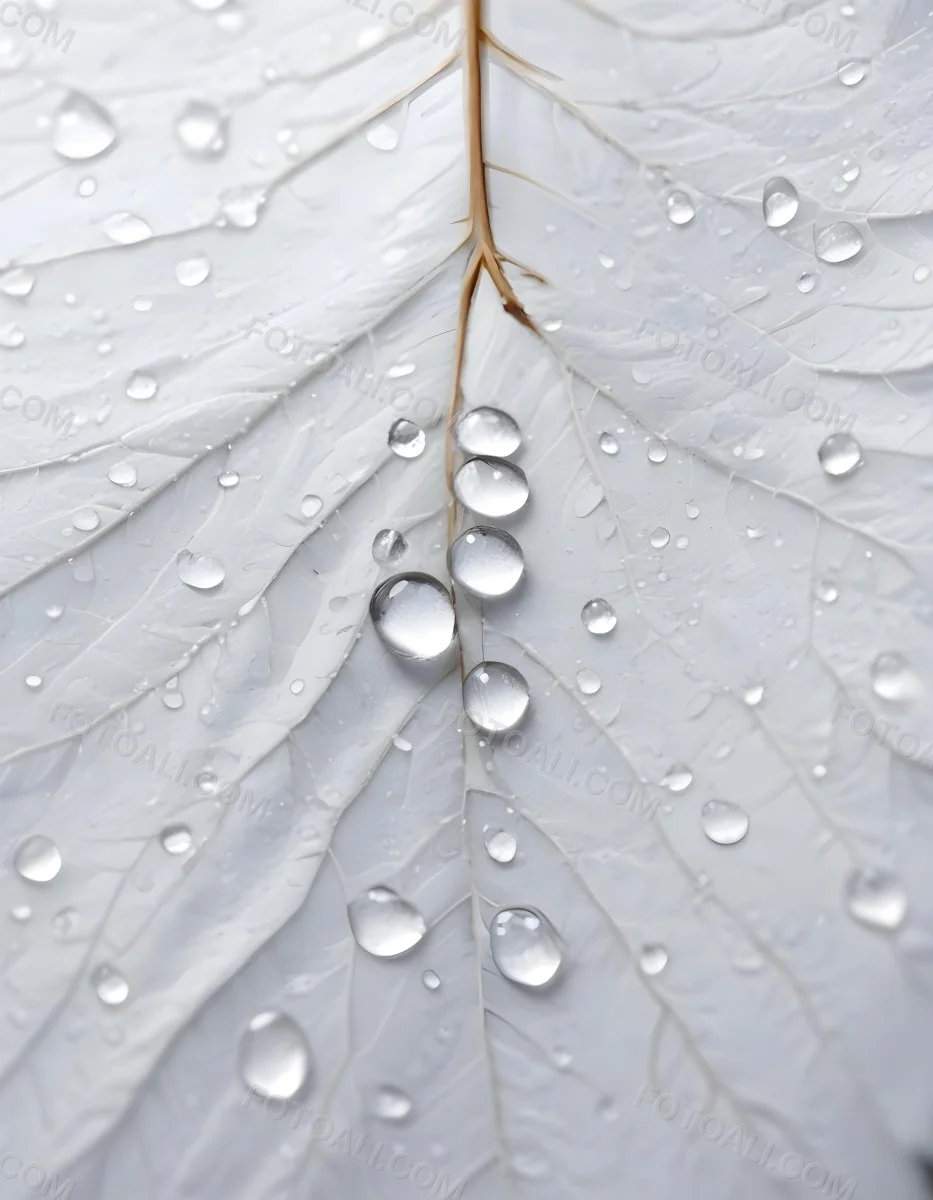 Close Up Of A Large Green Leaf With Water Droplets On Its Surface 11 Bebb