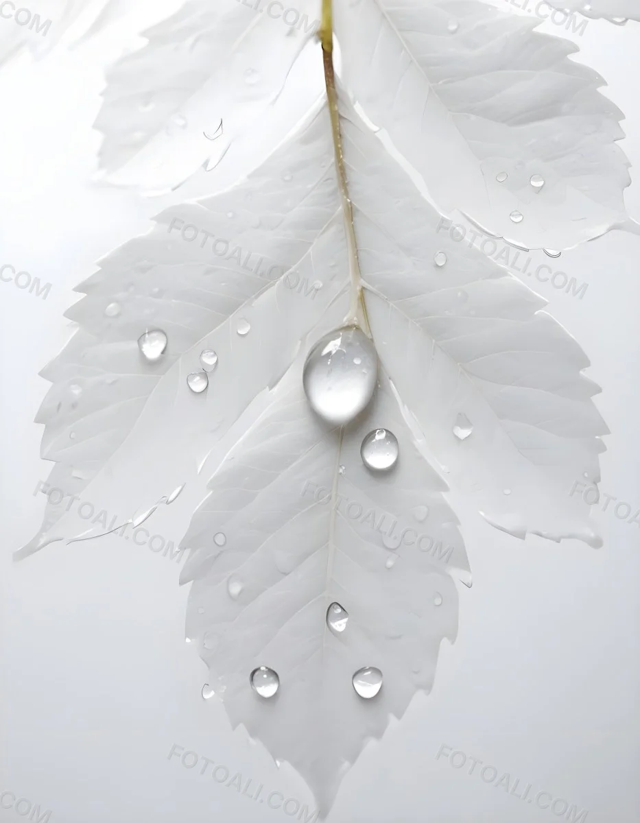 Close Up Of A Large Green Leaf With Water Droplets On Its Surface 15 Df9b