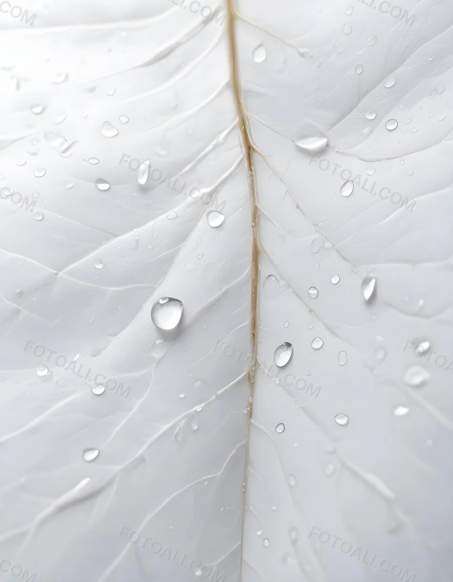 Close Up Of A Large Green Leaf With Water Droplets On Its Surface 16 7b65