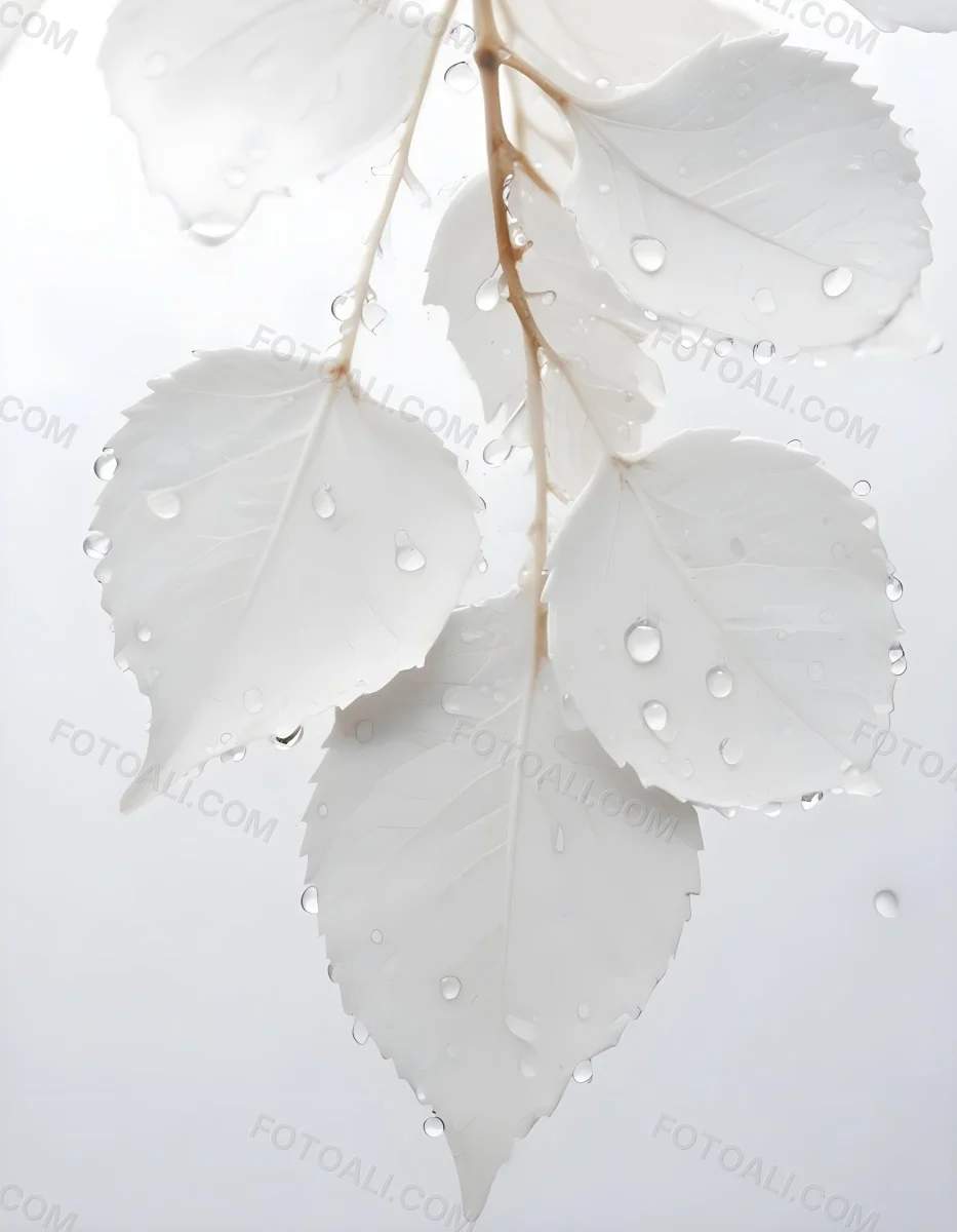 Close Up Of A Large Green Leaf With Water Droplets On Its Surface 19 5d94