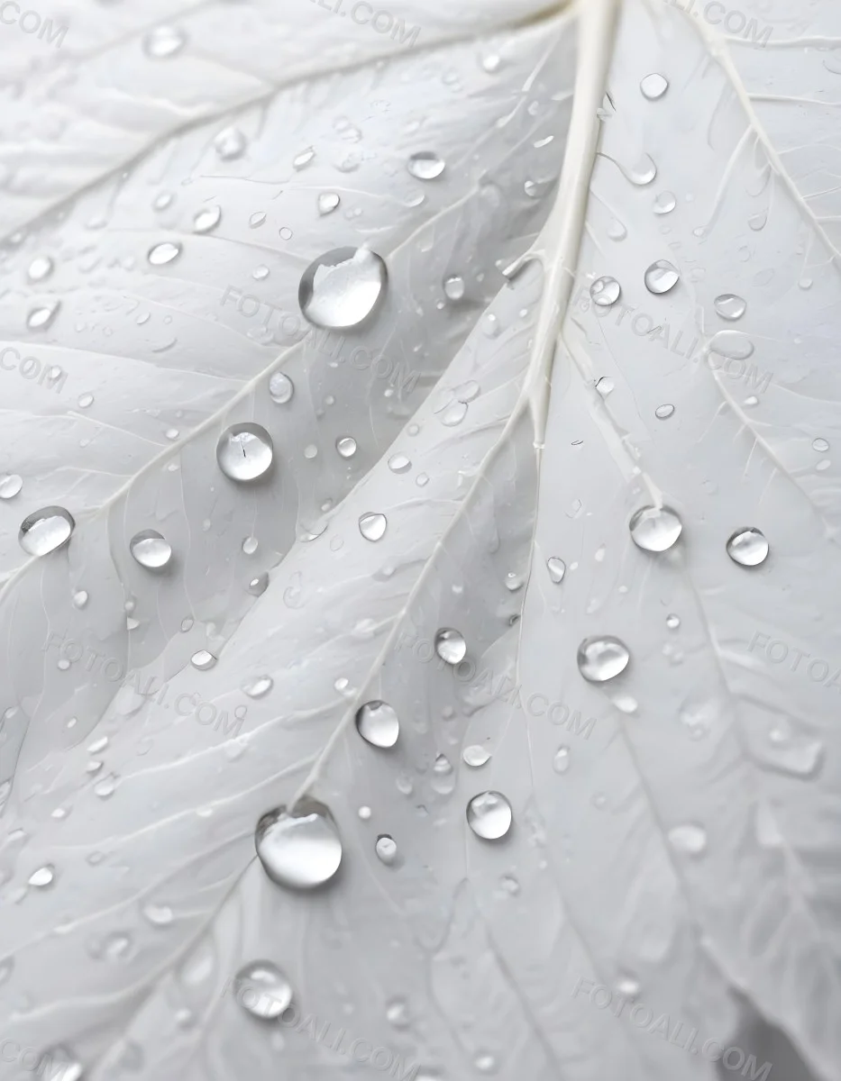 Close Up Of A Large Green Leaf With Water Droplets On Its Surface 6 Ed45