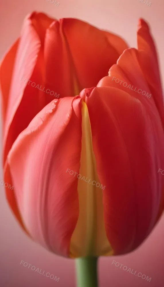 Close Up Of A Pink And White Tulip Flower With Soft Focus Showing The Delicate Petals And Stamen 3 0ae7