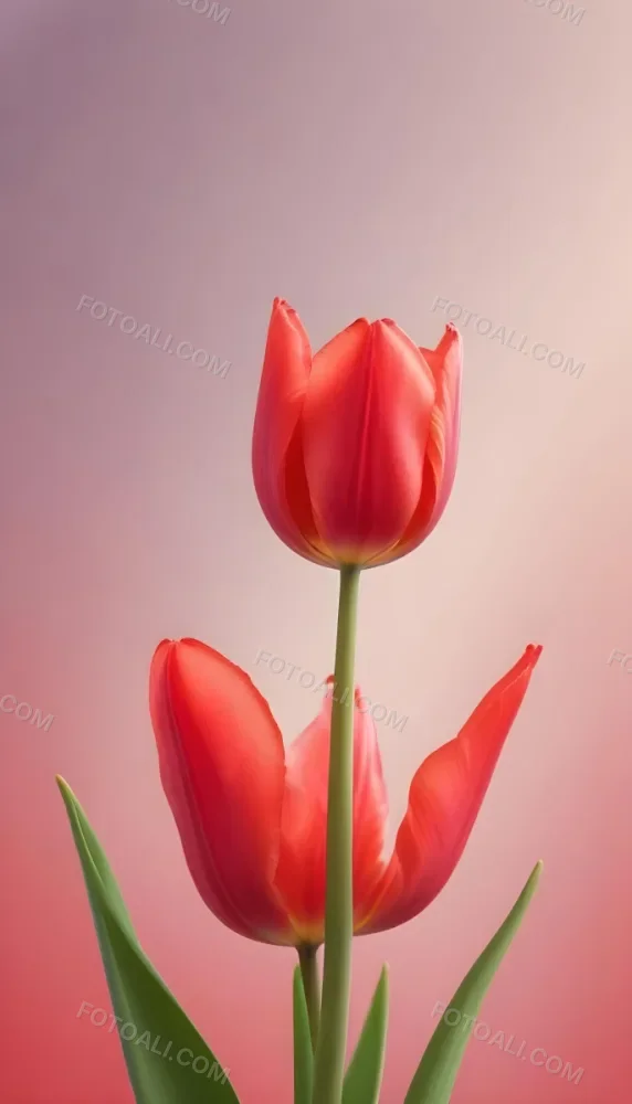 Close Up Of A Pink And White Tulip Flower With Soft Focus Showing The Delicate Petals And Stamen 5 1fcd