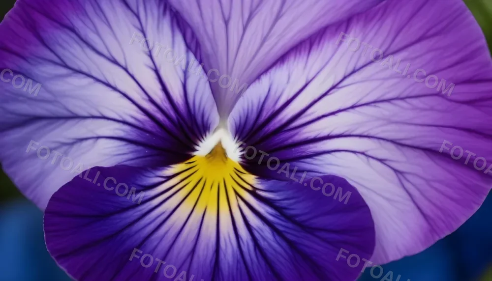 Close Up Of A Vibrant Purple Pansy Flower With Soft Petals And A Deep Blue Center 14 9f1f
