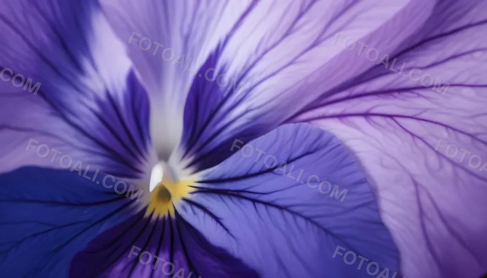 Close Up Of A Vibrant Purple Pansy Flower With Soft Petals And A Deep Blue Center 17 788e