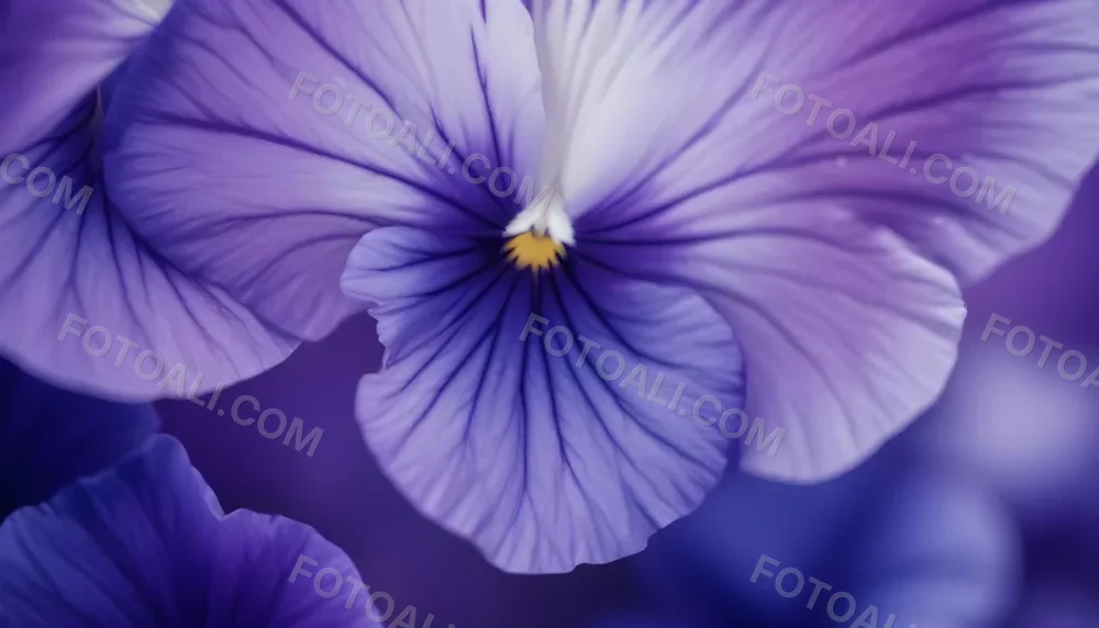 Close Up Of A Vibrant Purple Pansy Flower With Soft Petals And A Deep Blue Center 24 04cd