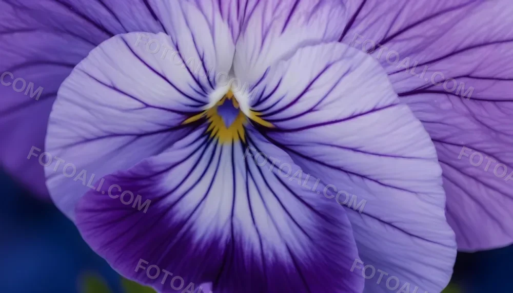 Close Up Of A Vibrant Purple Pansy Flower With Soft Petals And A Deep Blue Center 7 Fe5e