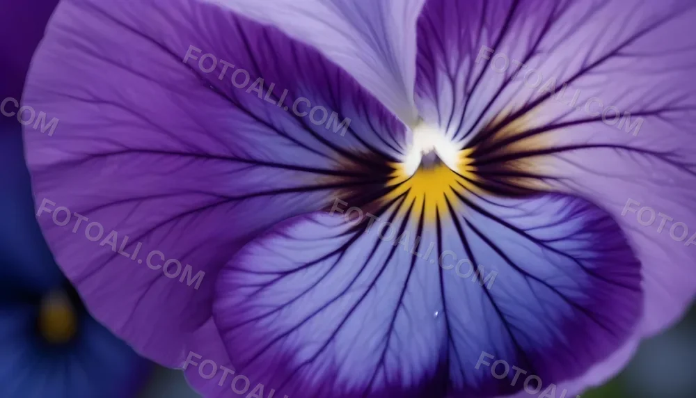 Close Up Of A Vibrant Purple Pansy Flower With Soft Petals And A Deep Blue Center 8 55e7