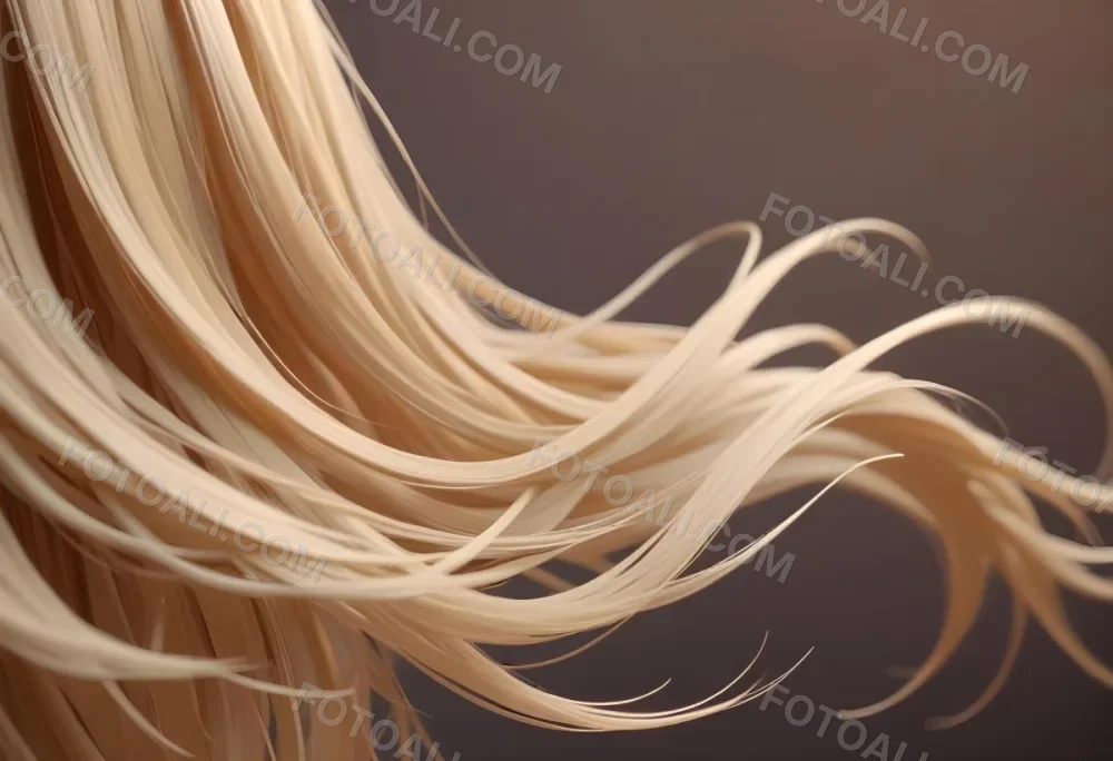 Close Up Of Long Blonde Hair Shiny And Flowing With Subtle Waves In A Studio Setting With Neutral Background 37 Fc24