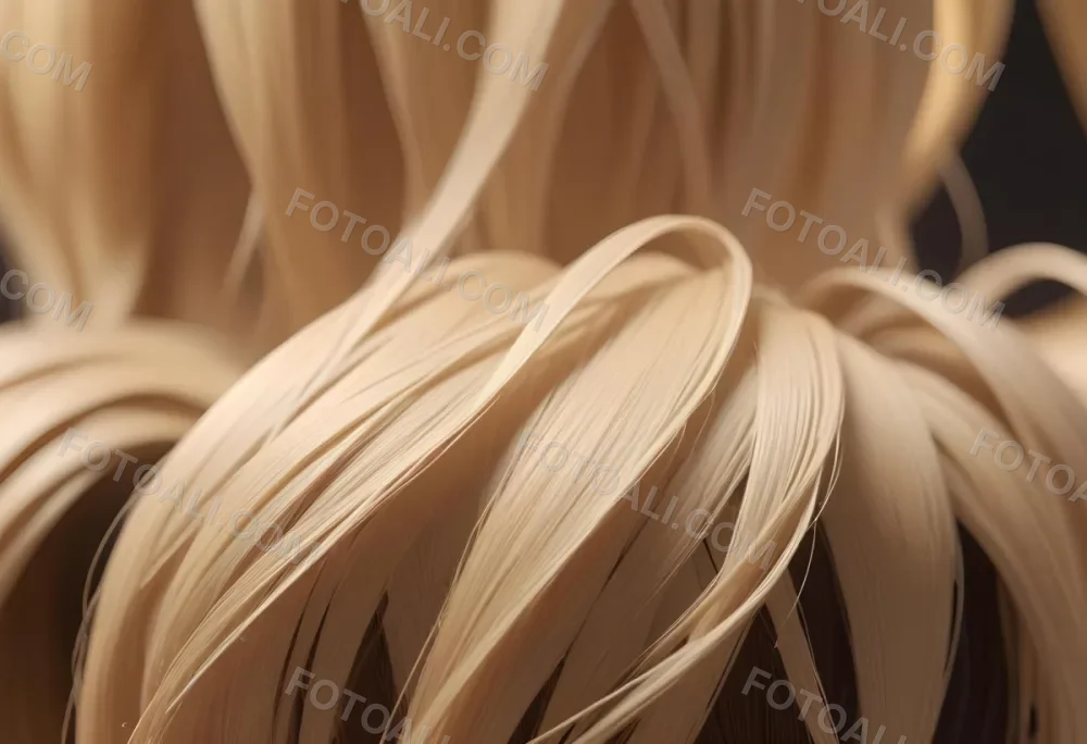 Close Up Of Long Blonde Hair Shiny And Flowing With Subtle Waves In A Studio Setting With Neutral Background 50 08bc