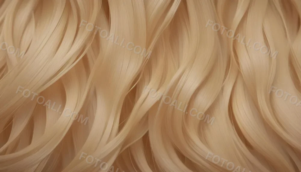 Close Up Of Long Blonde Hair Shiny And Flowing With Subtle Waves In A Studio Setting With Neutral Background 52 84d7