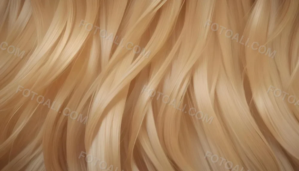 Close Up Of Long Blonde Hair Shiny And Flowing With Subtle Waves In A Studio Setting With Neutral Background 69 D171