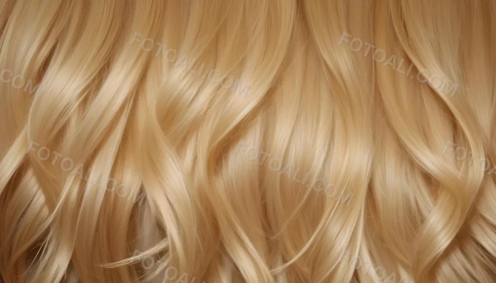 Close Up Of Long Blonde Hair Shiny And Flowing With Subtle Waves In A Studio Setting With Neutral Background 9 8781