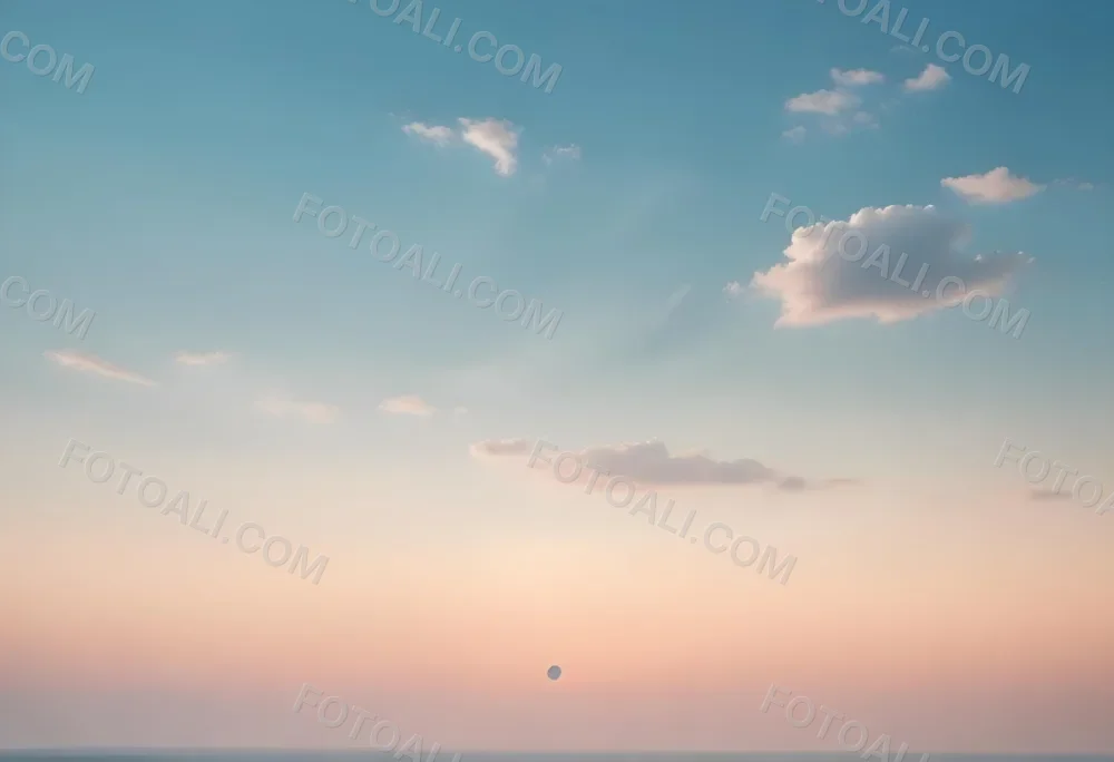 Cloudy Sky With A Soft Hazy Horizon 11 D528