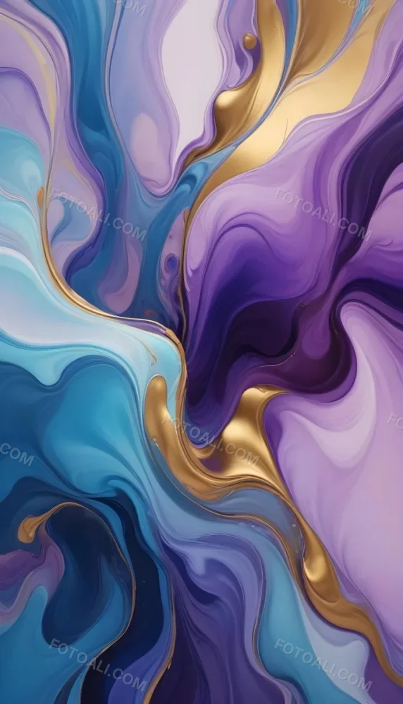 Colorful Abstract Fluid Shapes In Shades Of Blue Purple And Gold With A Flowing Ethereal Quality 16 B3fc